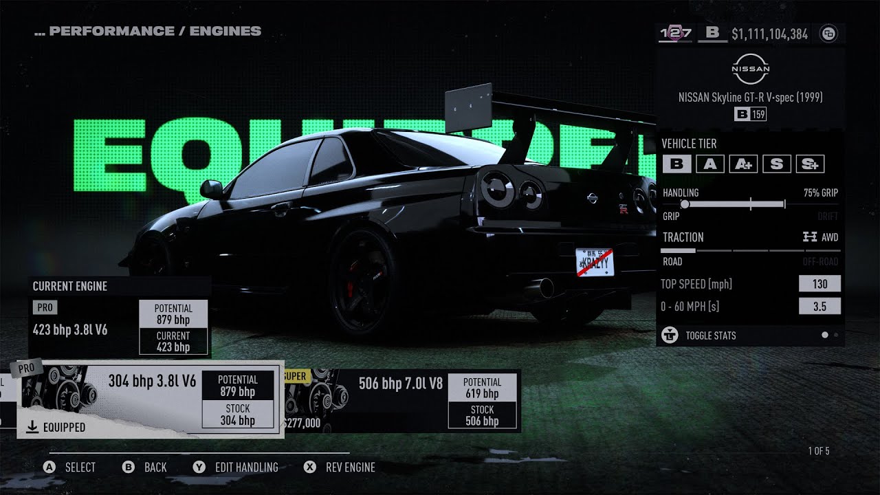 Nissan Skyline GT-R R34 B Class Race Build NFS Unbound