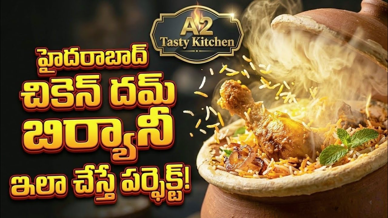 Hyderabad Chicken Dum Biryani | Easy Home Method | A2 Tasty Kitchen