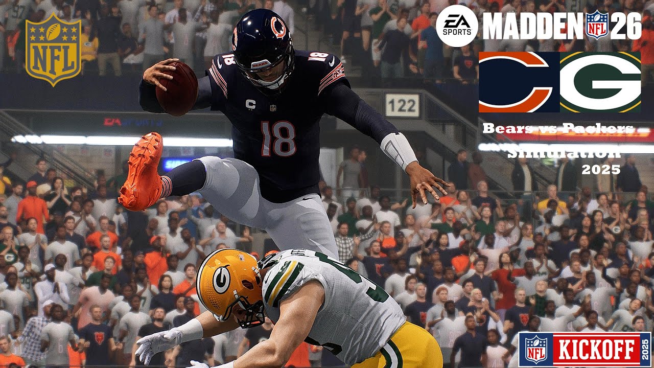 Madden 26 Game Play Caleb Williams Bears vs Green Bay Packers WEEK 16 2025 Full Simulation PS5 PRO