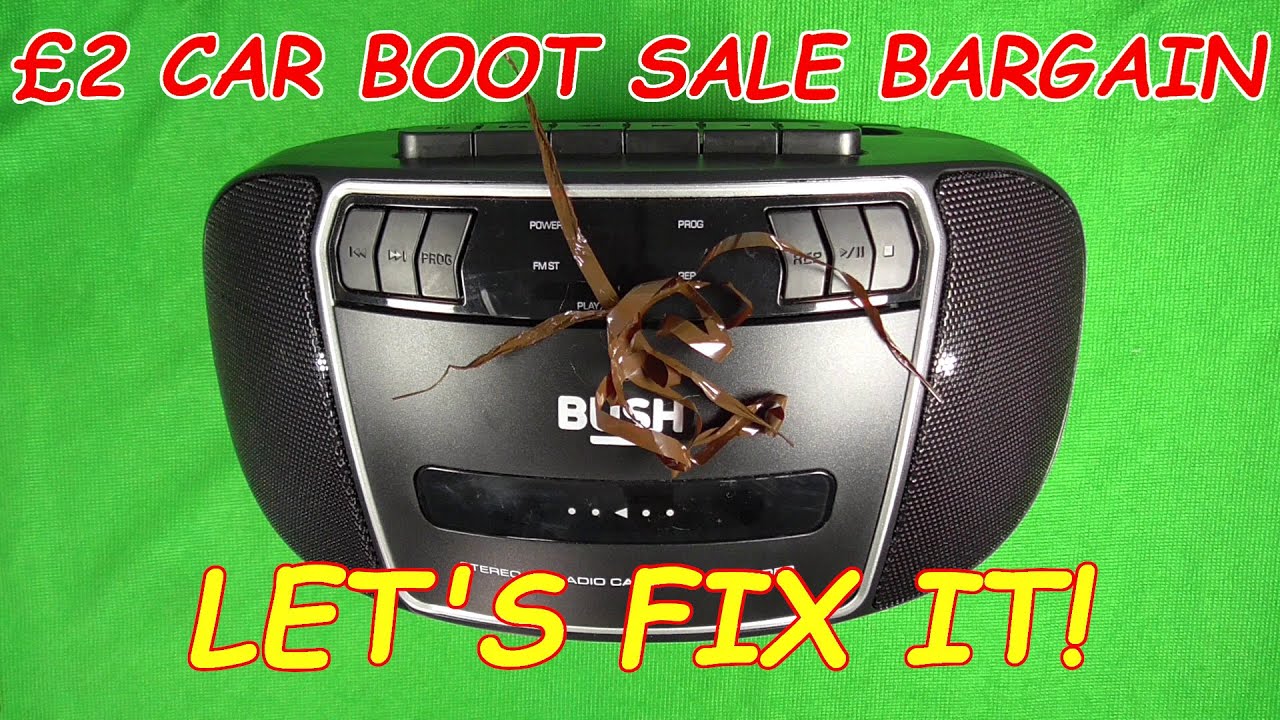 Fixing a £2 car boot sale bargain – Bush Boombox cassette not playing