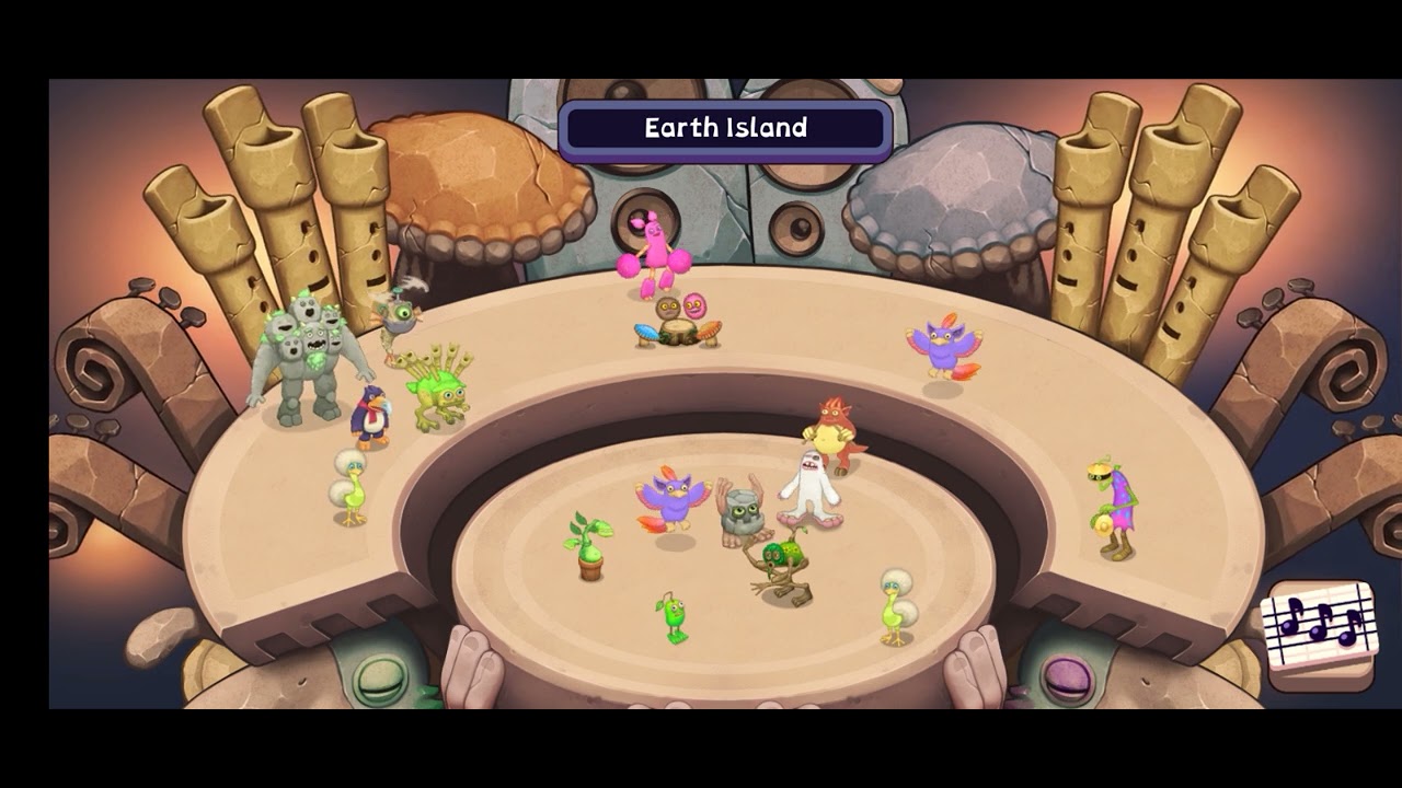 Earth island in composer island