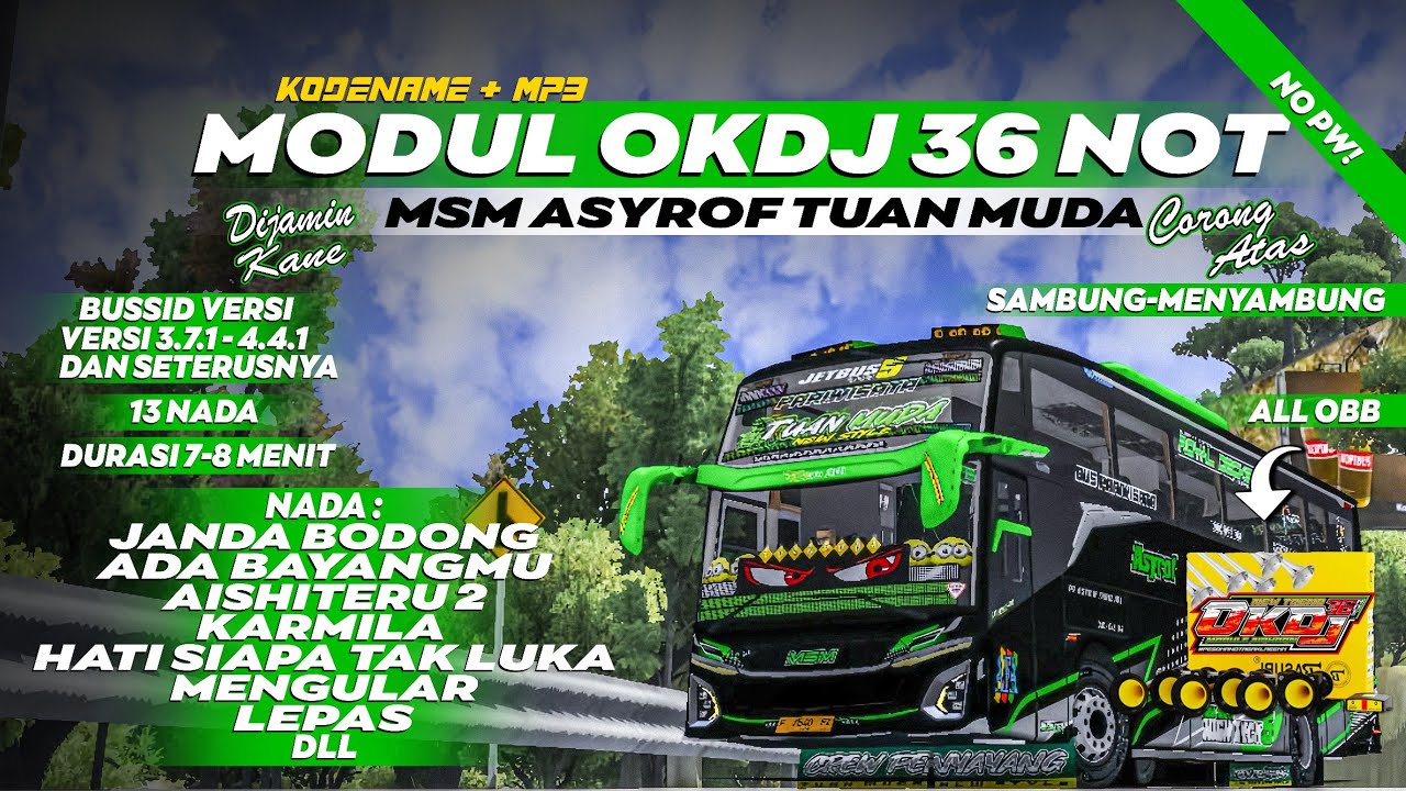 VIRAL‼️SHARE KD BASURI 36 NOT TUAN MUDA😎🤙NOPW! FULL NADA YANG LAGI NGETREND!😋|| BUSSID V3.7.1-V4.4.1