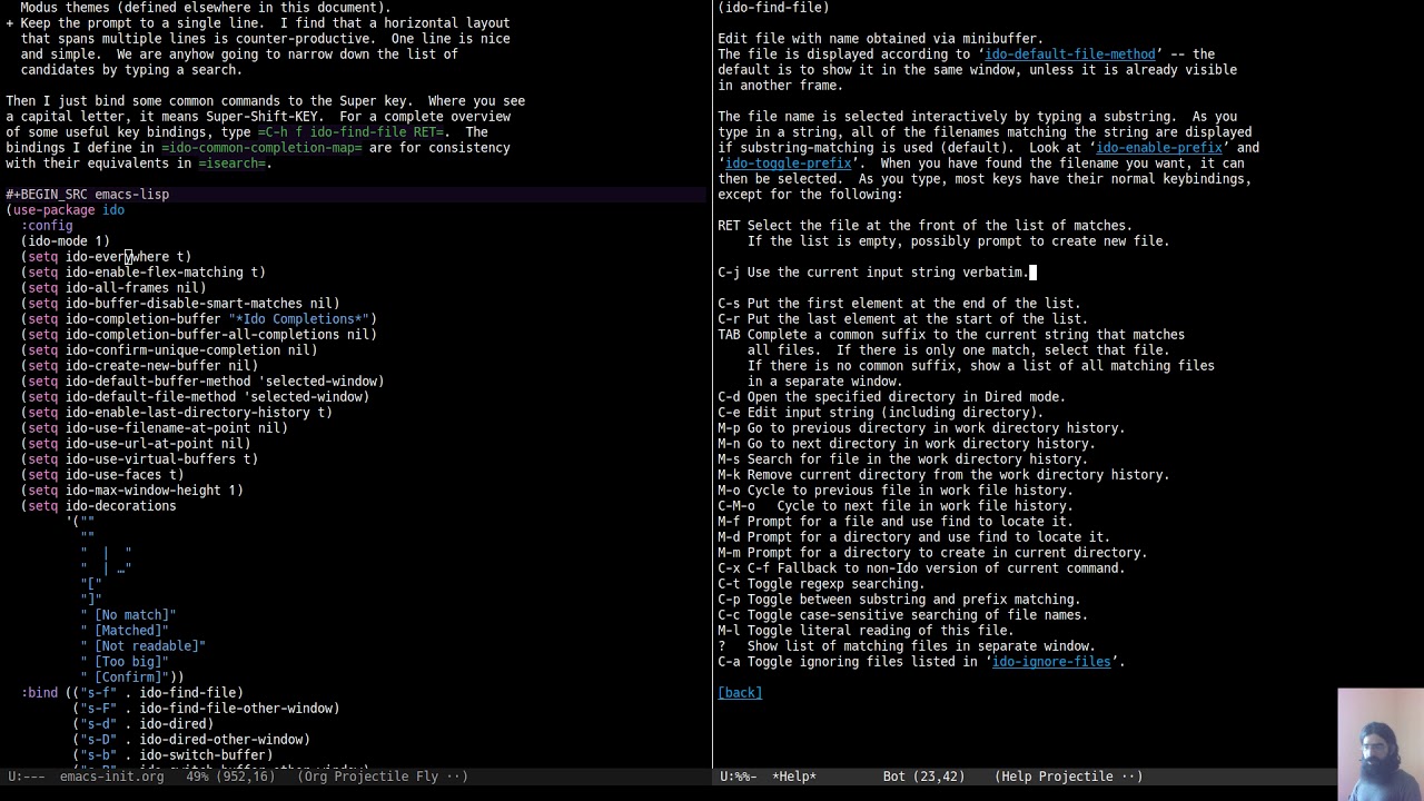 Emacs: возможности и концепции IDO