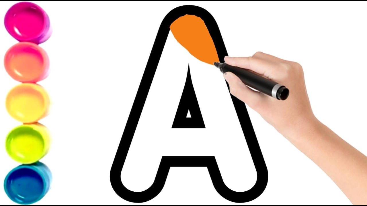 Alphabet ABCD and Count 1234 for Kids //Easy Step by Step Drawing Tutorial for Kids,57