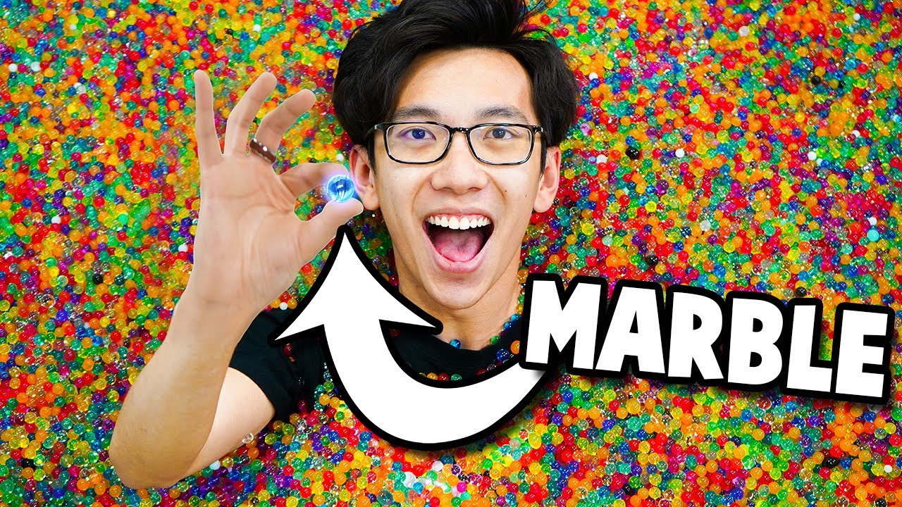 First To Find MARBLE In ORBEEZ Pool - $1,000 Challenge!