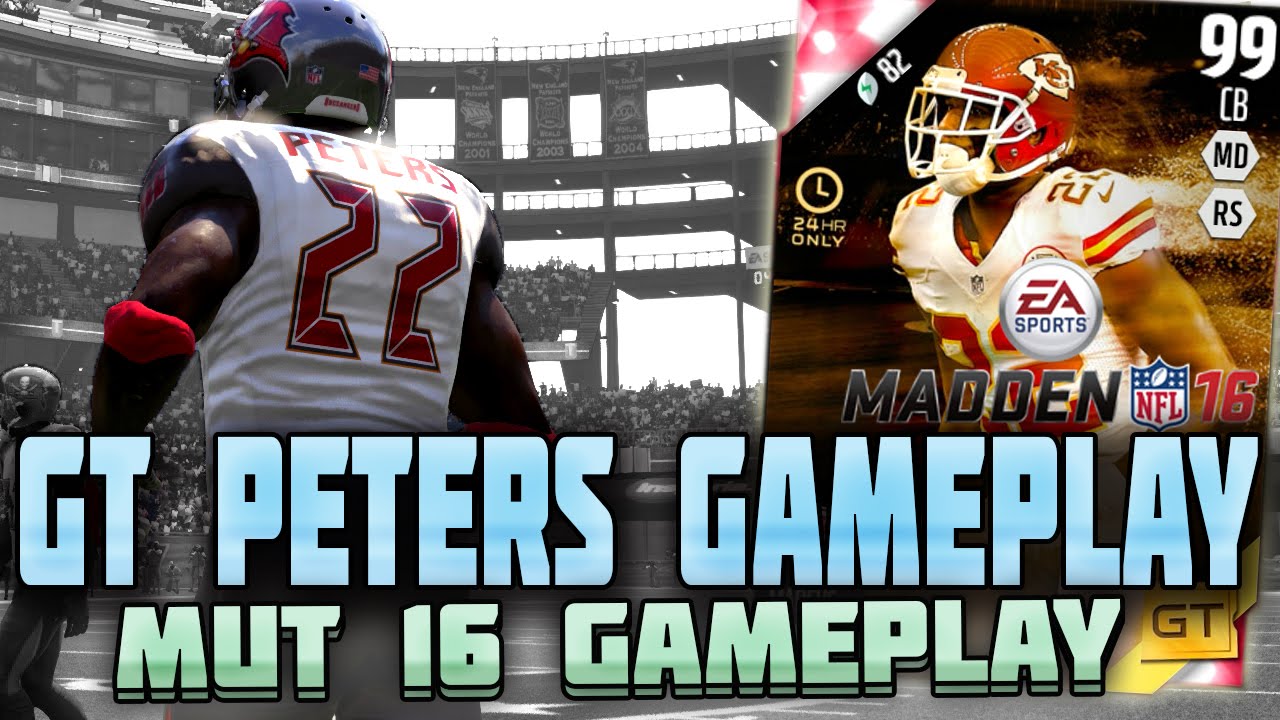 99 OVERALL GT MARCUS PETERS GAMEPLAY! BOOTY WARRIORS? MUT 16 PACK OPENING | Madden 16 Ultimate Team
