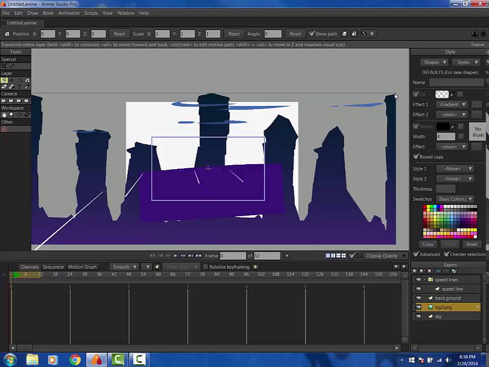 Speed Lines in anime studio pro 11