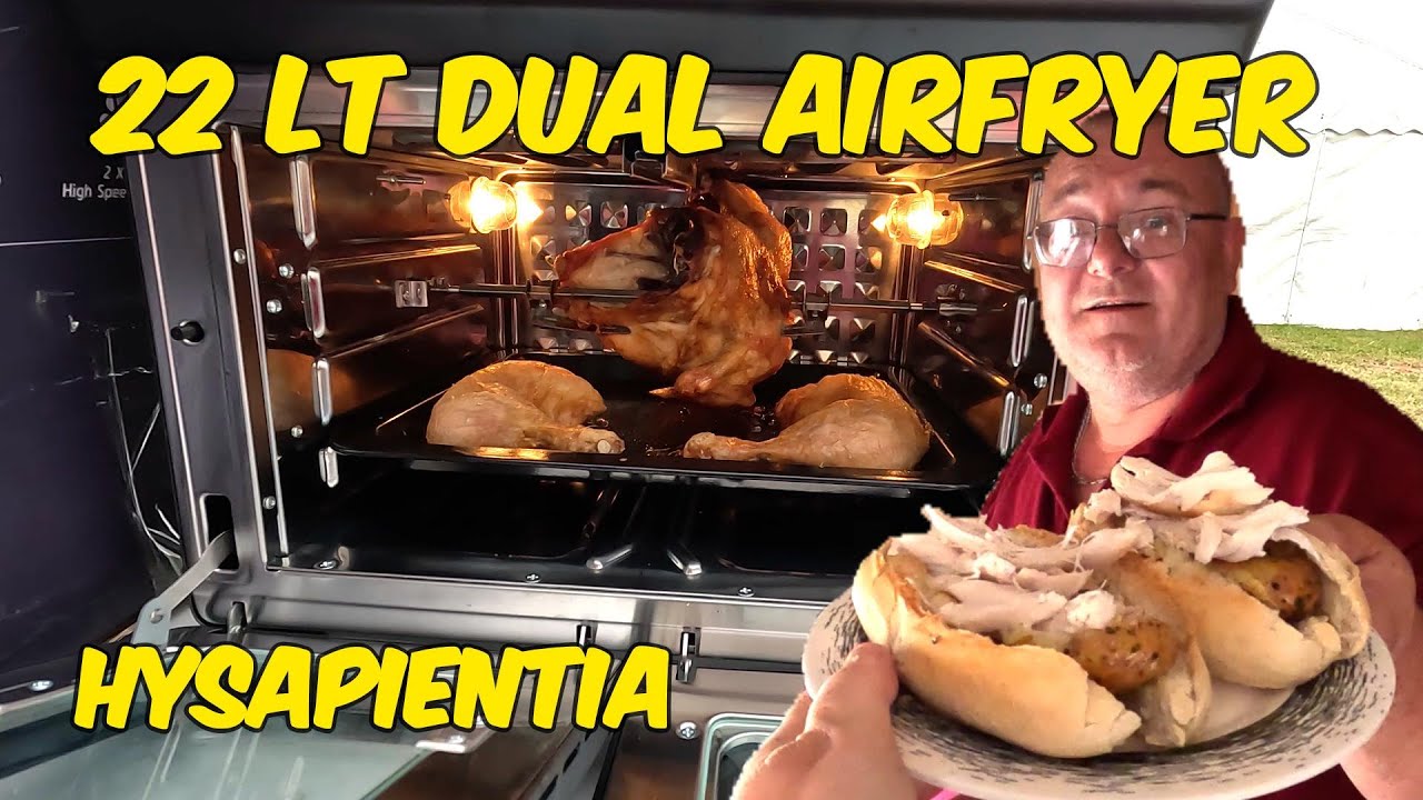 HYSapientia 22 Litre Dual Zone Air Fryer Oven with Rotisserie - Full Review!