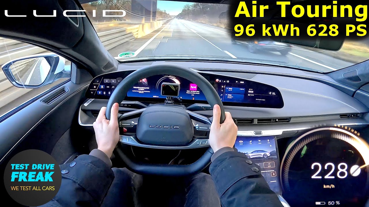 2025 Lucid Air Touring 628 PS ⚡ TOP SPEED POV Drive | Autobahn No Speed Limit + Electric Consumption