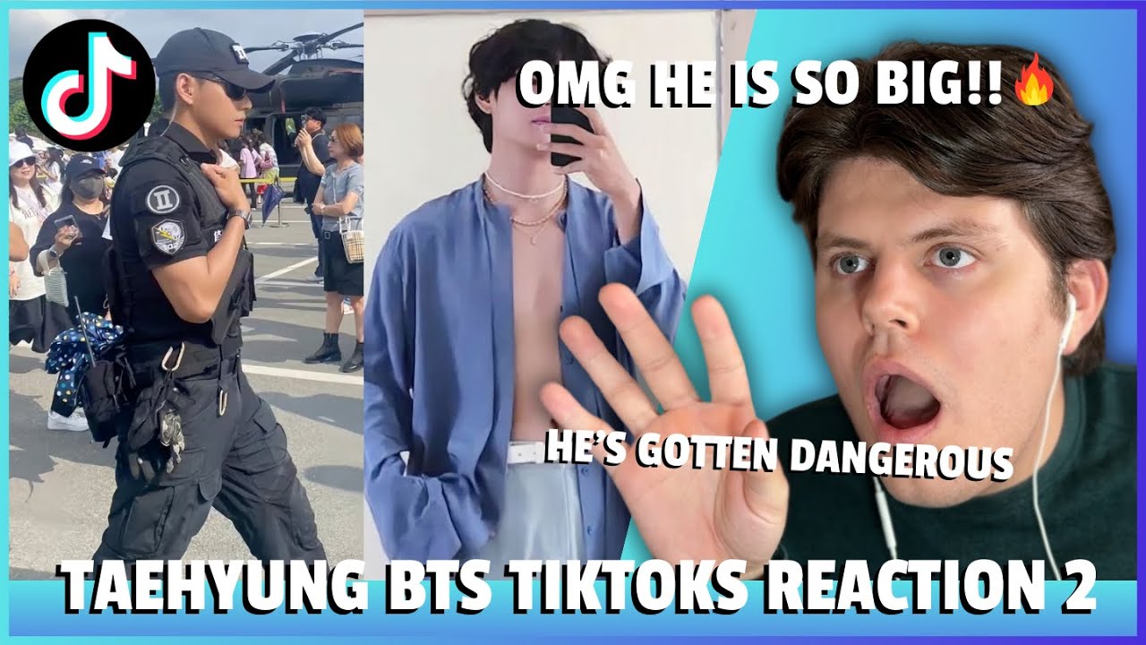 Reacting to HOT MILITARY TAEHYUNG V TIKTOKS! (HE IS SO BIG NOW WTF- BTS)