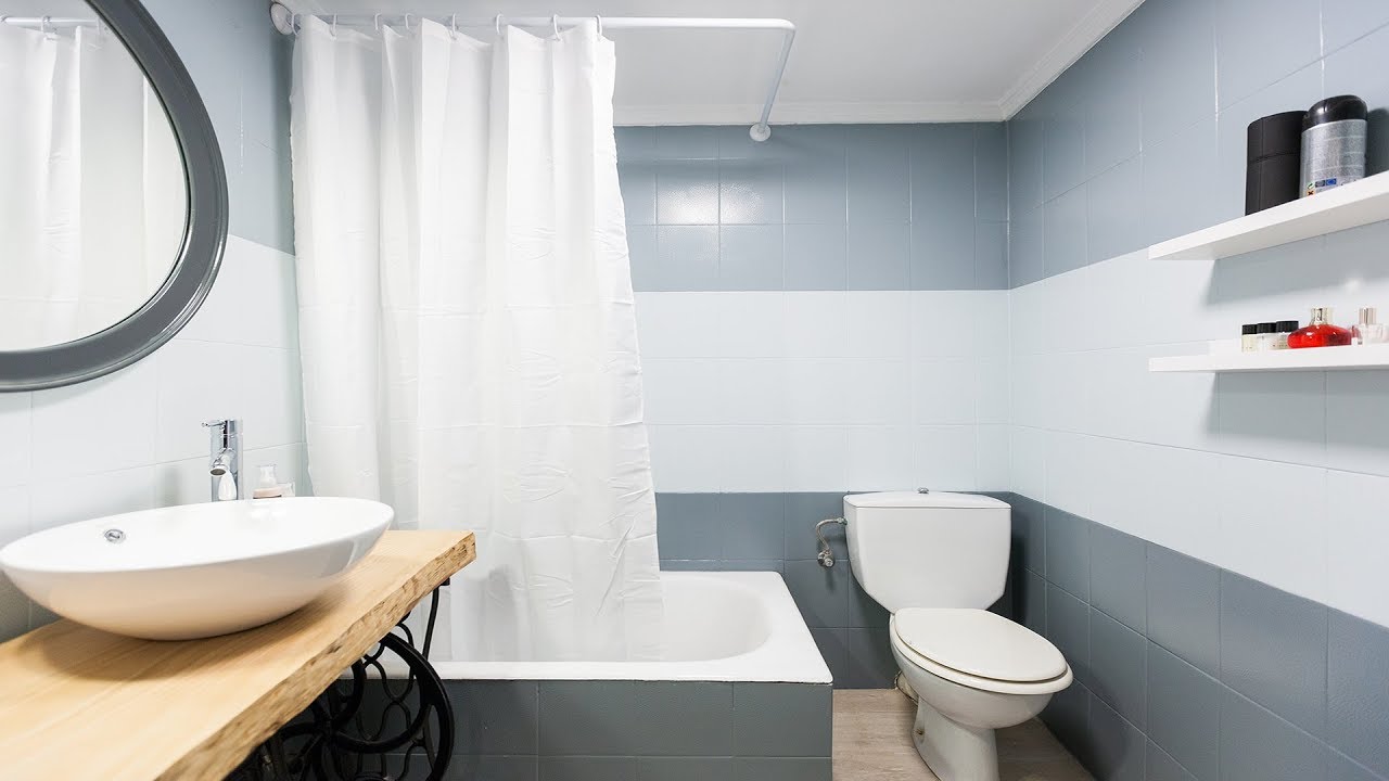 Cuarto de baño tricolor en gris - Programa completo - Decogarden