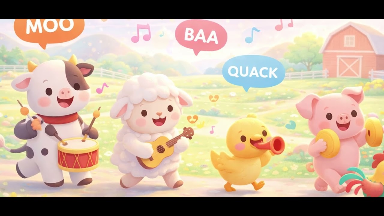 Animal Sounds Parade | Farm Animal Sounds Song | Kids Educational Music