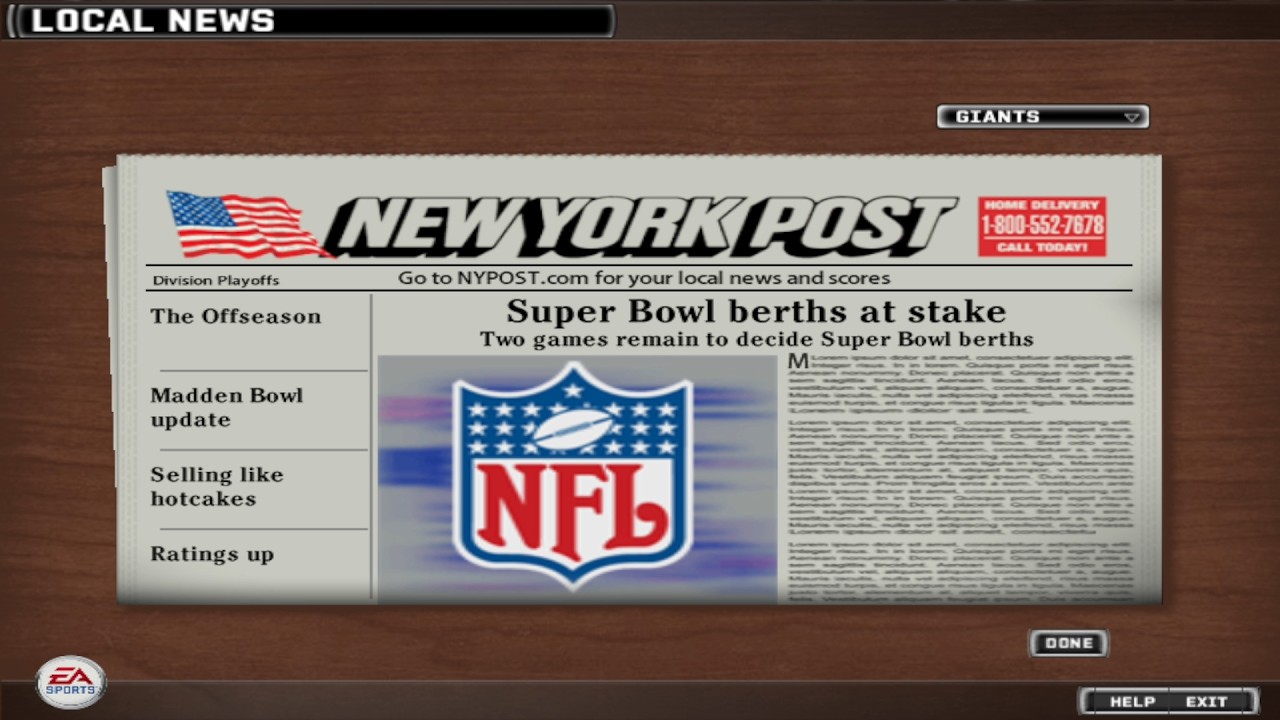 Madden NFL 07 - EA Sports Radio ft. Tony Bruno & music from Damone and The Red Jumpsuit Apparatus