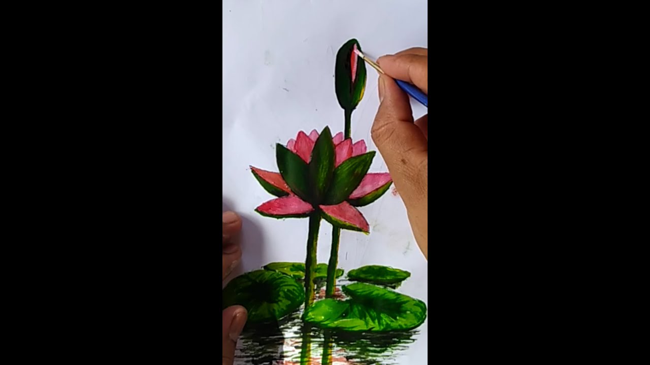 how to draw water lily flower|#easy #short #Byzeet Art