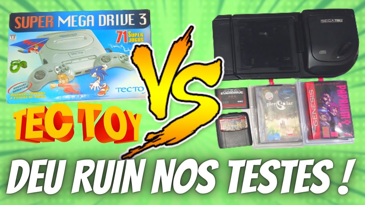 DEU RUIN ! Mega Drive de 71 JOGOS da TECTOY VS CARTUCHOS PESADOS !