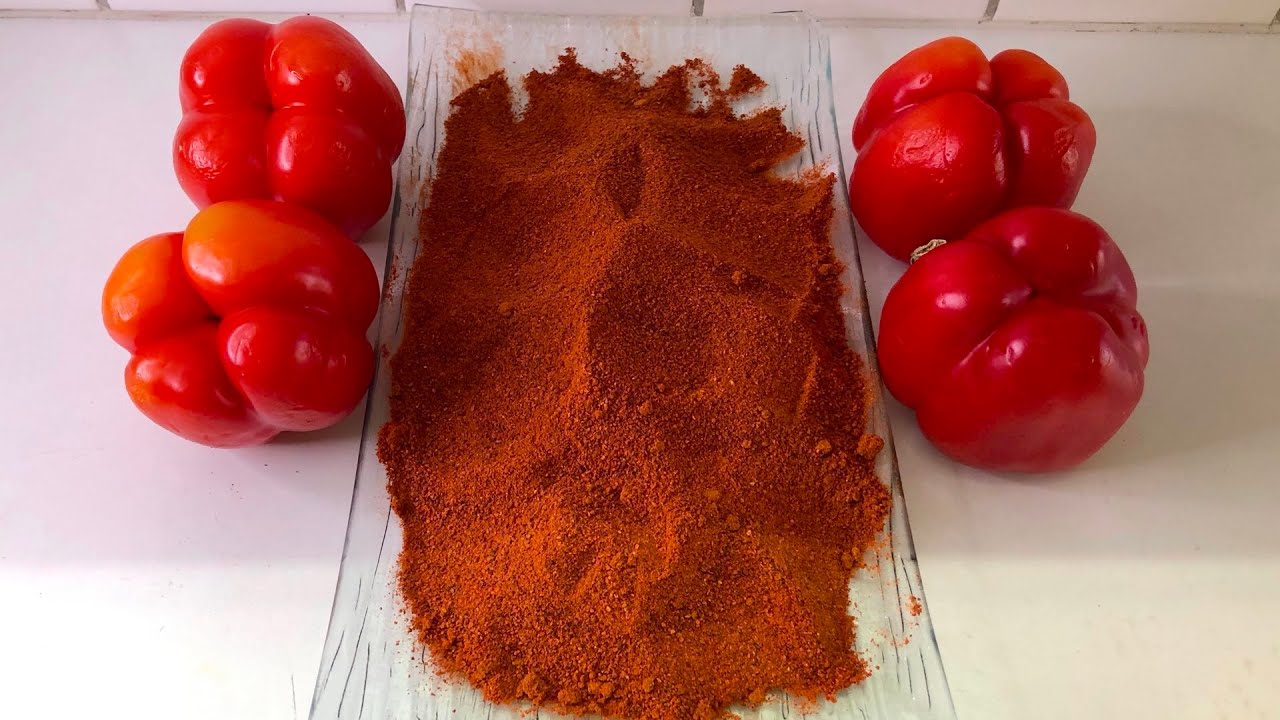 طرز تهیه آسانترین پودر فلفل دلمه ای قرمز یا پودر پاپریکا خانگی سالم و طبیعی سرشار از ویتامین س