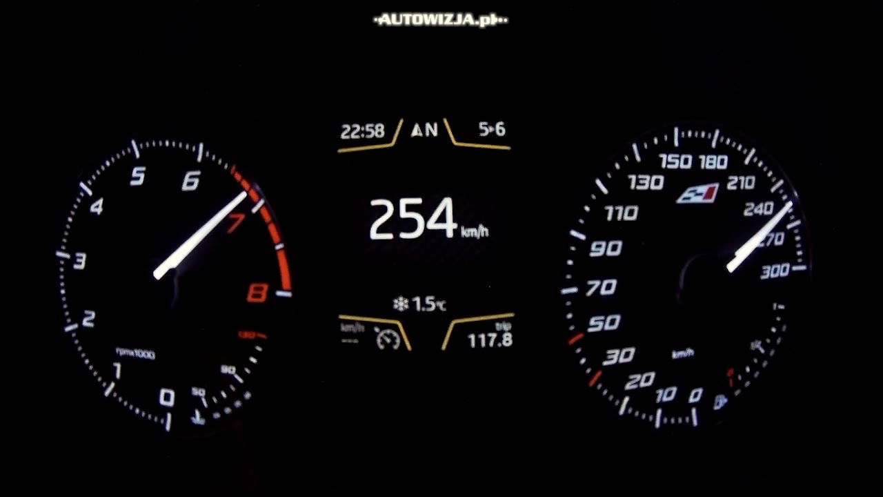 Seat Leon Cupra 290 manual 0-100 km/h, 0-200 km/h, 0-250 km/h ,racelogic
