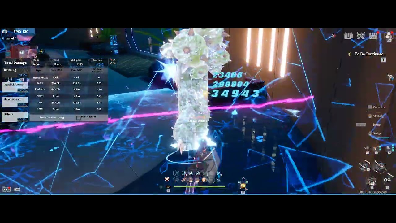 A6 Saki 1m30s rotation damage test