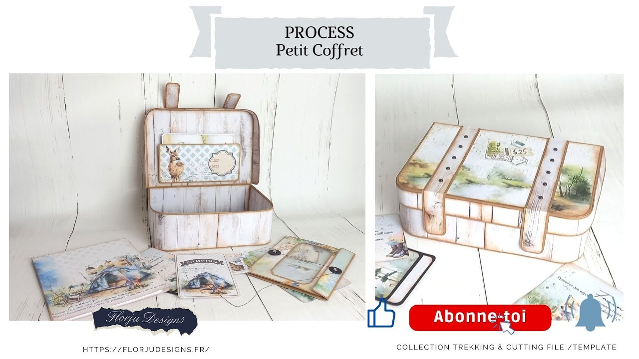 Petit coffret / valise tout en papier  #scrapbooking  #scrap