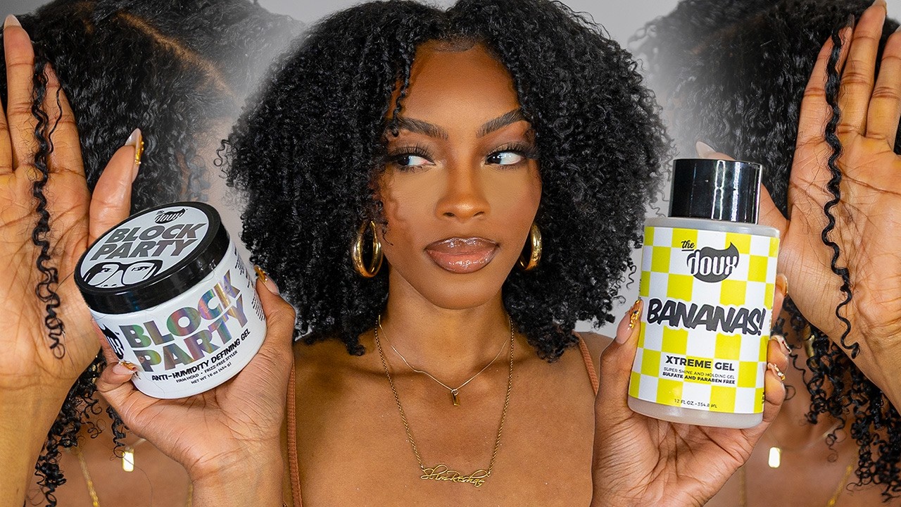 Сравнение Doux Block Party и Banana Xtreme Gel | Процедура Wash and Go на волосах 4 типа