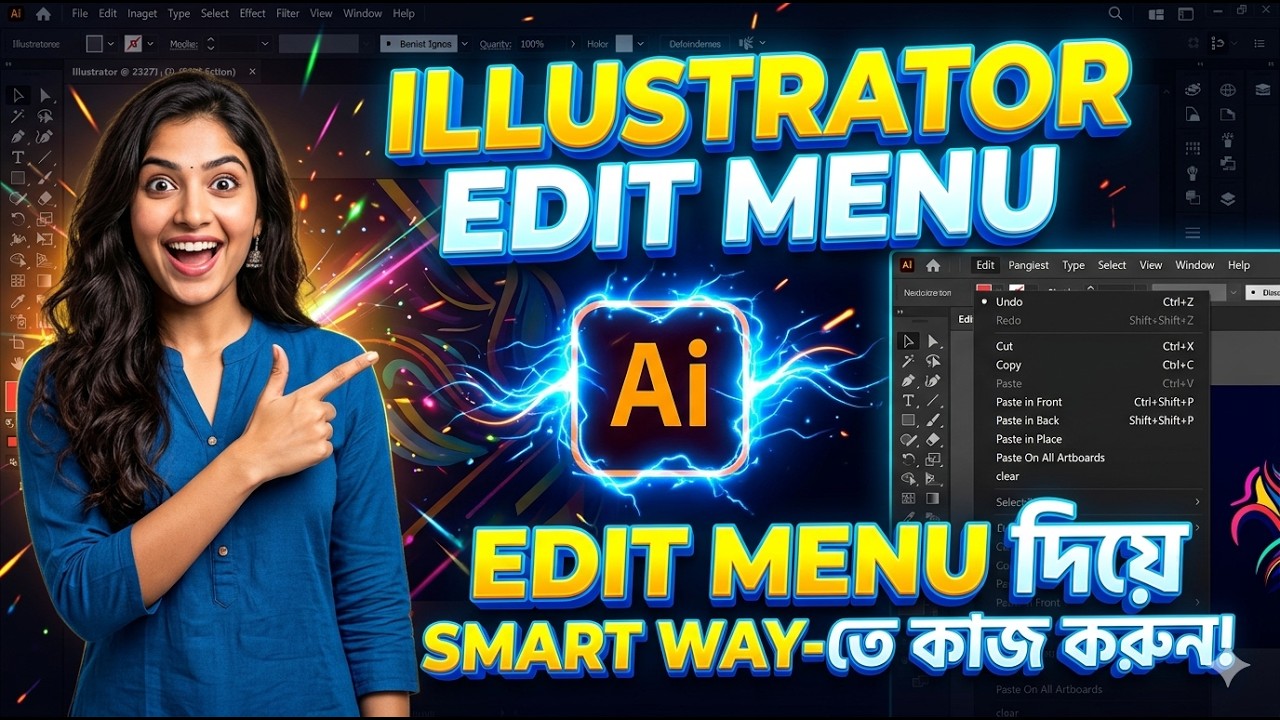 Illustrator Edit Menu Bangla Tutorial | Illustrator Edit Menu | Adobe Illustrator Edit Menu