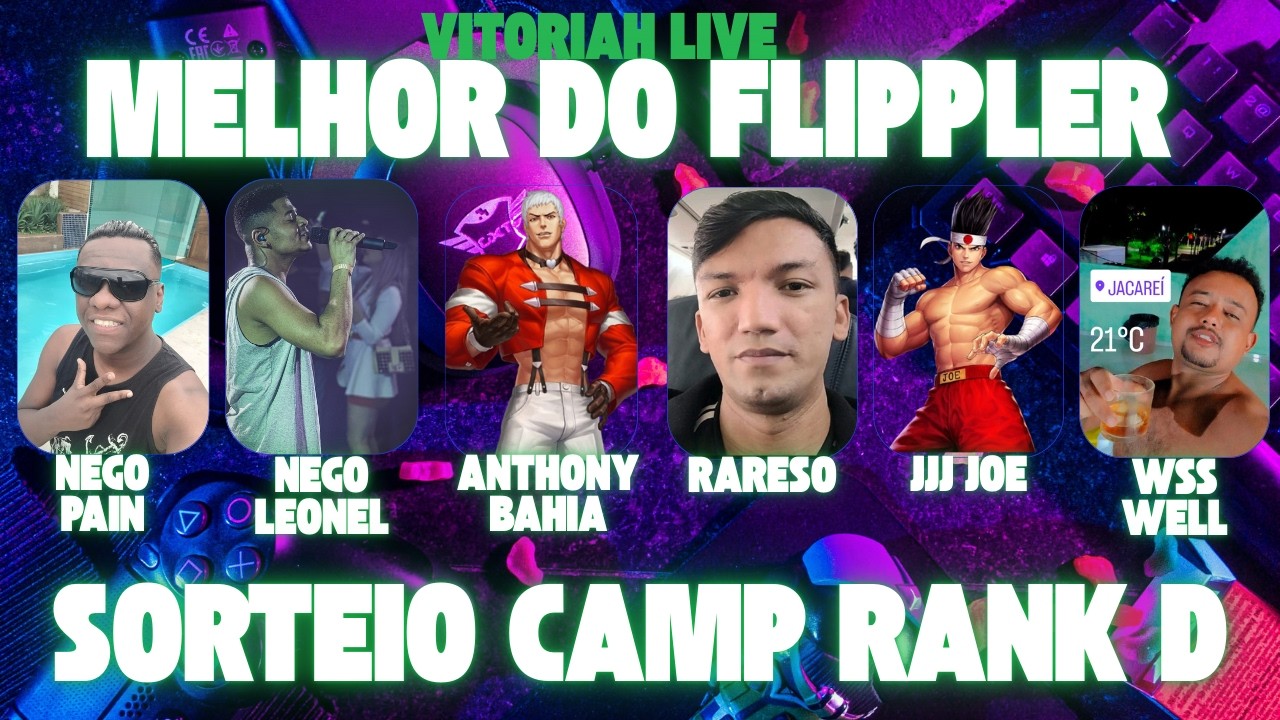VITORIAH LIVE: SORTEIO CAMP RANK D+ MELHOR DO FLIPPER