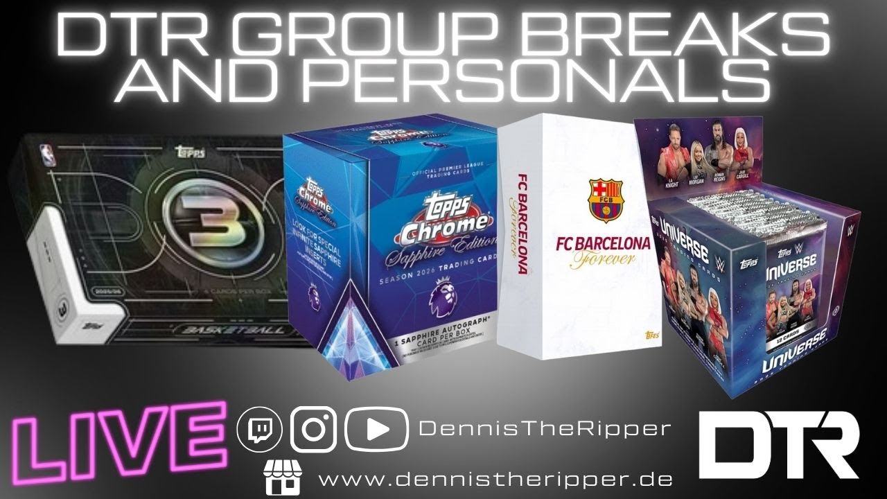 NBA Three, Finest! FC Barcelona Forever! Chrome Sapphire PL! DTR Group Breaks & Personals