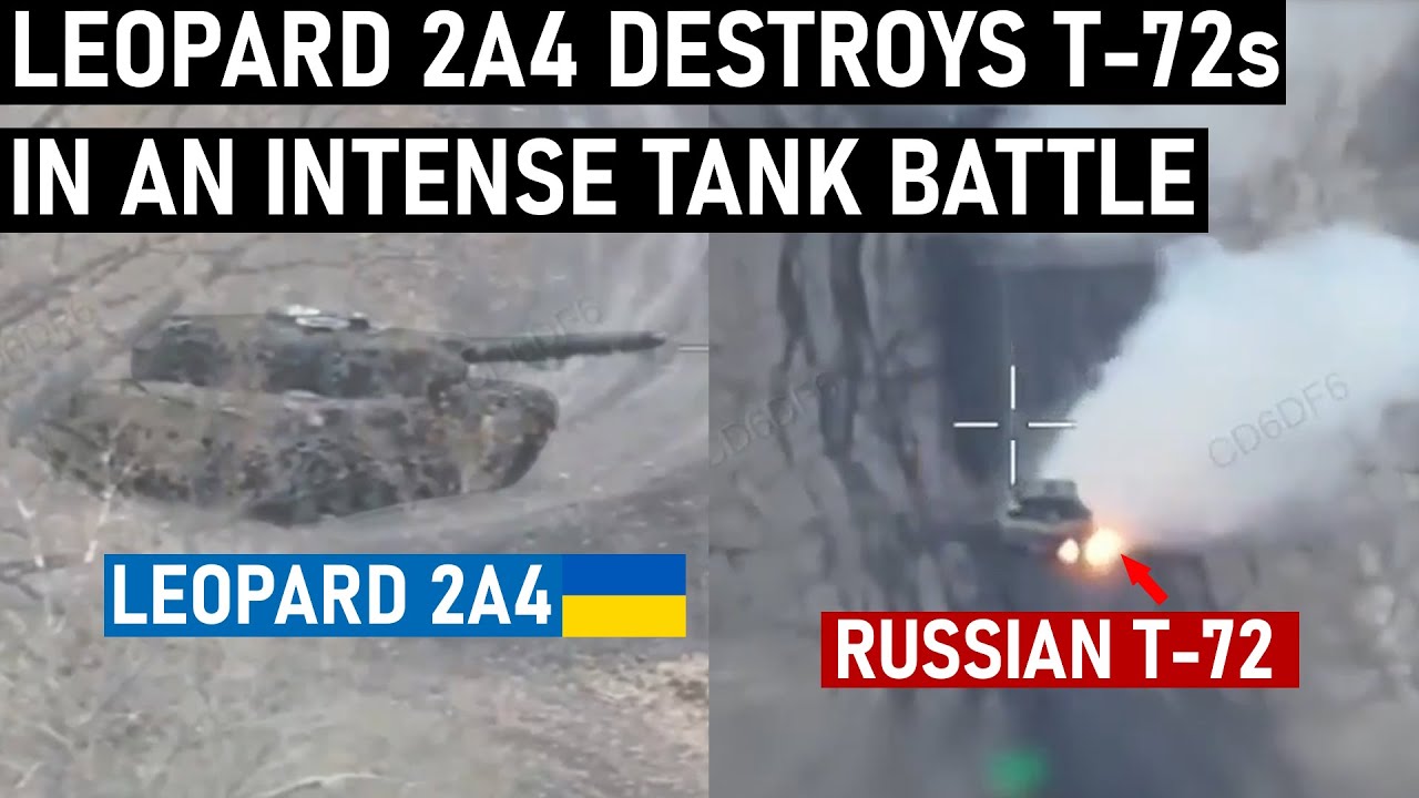 «Леопард-2» уничтожает российские Т-72 в напряженном танковом бою!