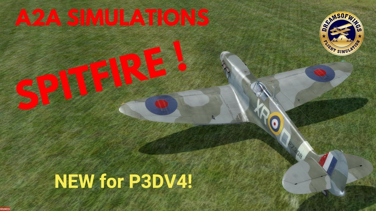 First flight in the A2A Simulations Accusim Spitfire MkIIa for P3DV4