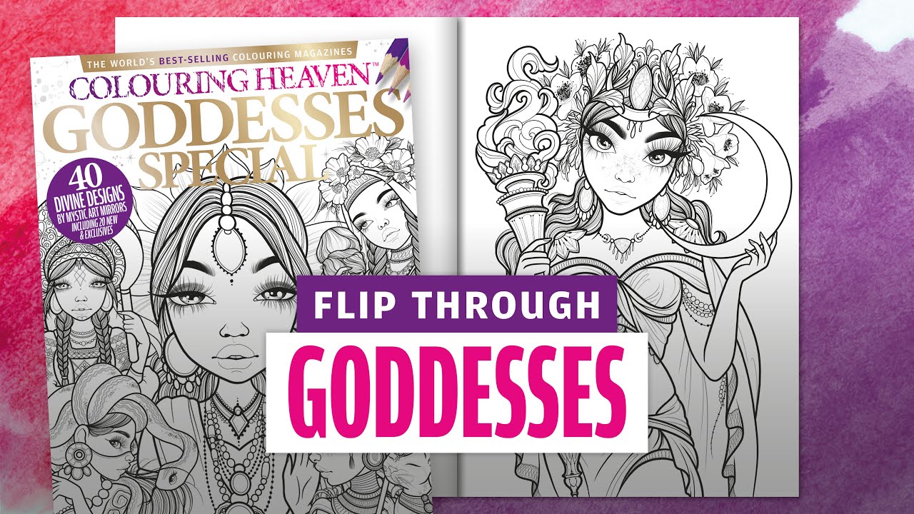 GODDESSES Colouring Flip Through | Colouring Heaven Special #135 | Only Human Art