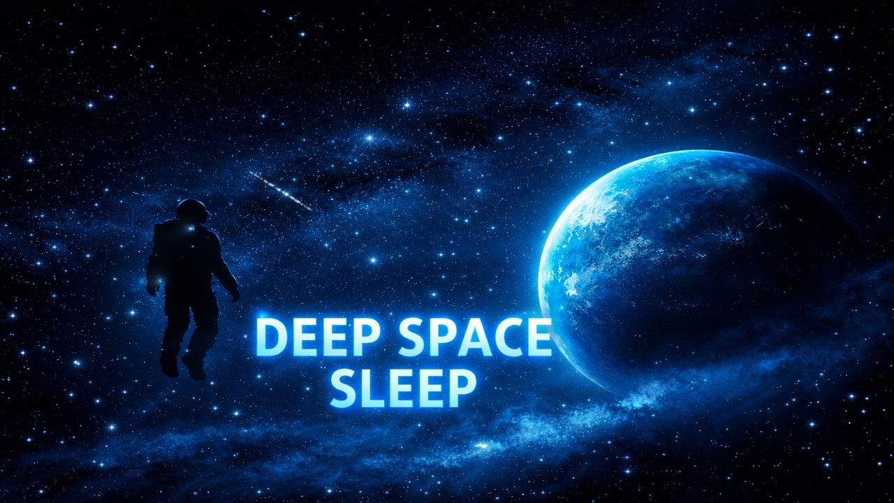 Deep Space Ambient | 1 Hour Dark Screen for Sleep | Fall Asleep Fast | No Talking | Space Relaxation
