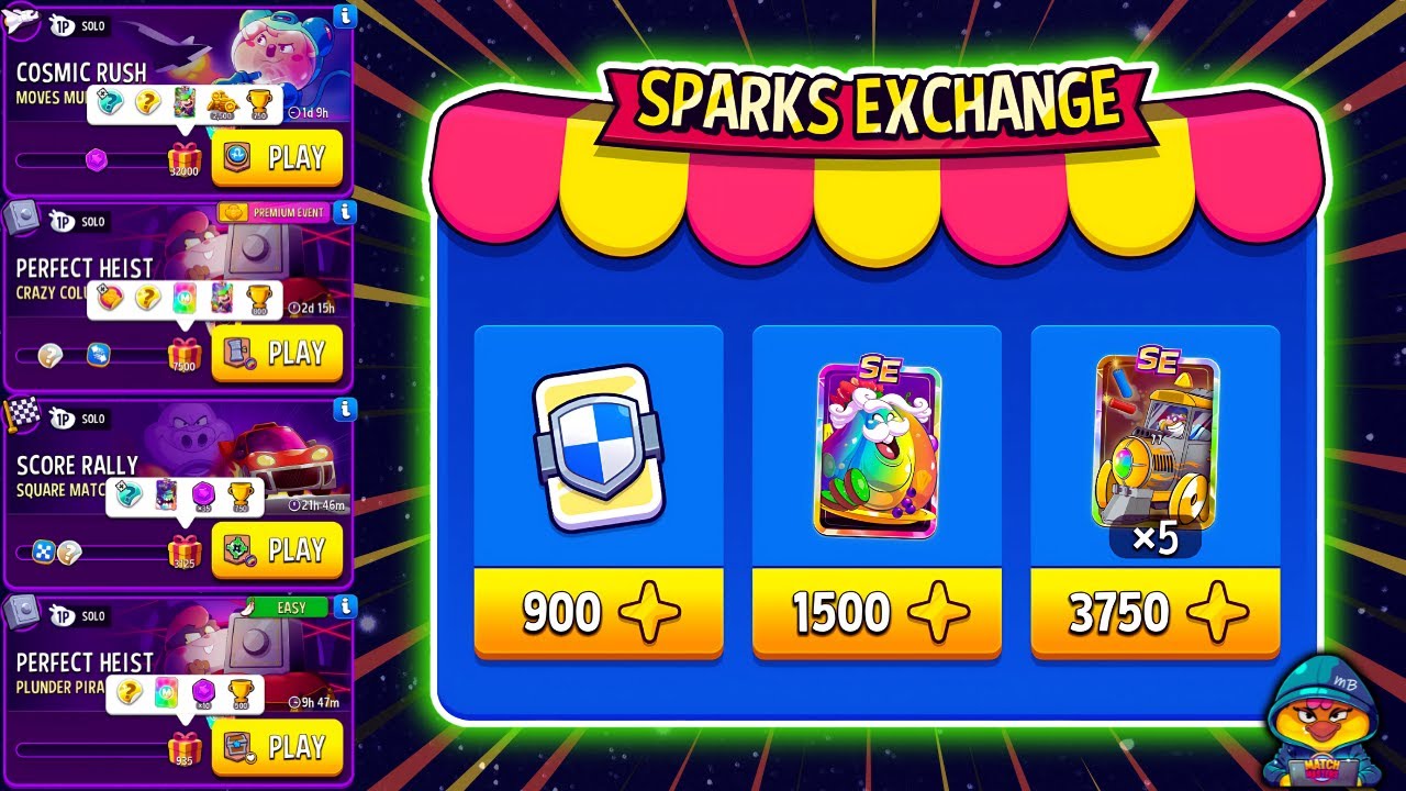 FINALLY! SPARKS EXCHANGE🔥 x4 Solo: Moves Multiplier, Square Match, Crazy Columns, Plunder Pirates