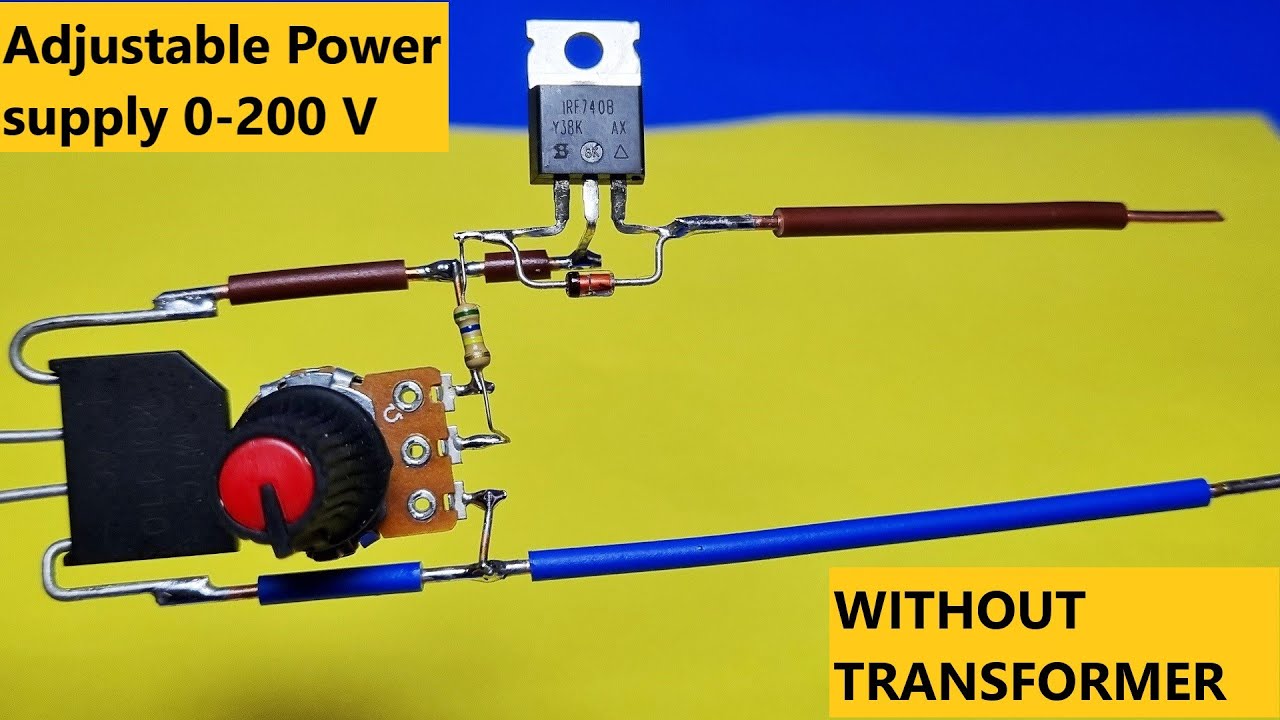 РЕГУЛИРУЕМЫЙ ИСТОЧНИК ПИТАНИЯ БЕЗ ТРАНСФОРМАТОРА / С УПРАВЛЕНИЕМ MOSFET / 0-220 В