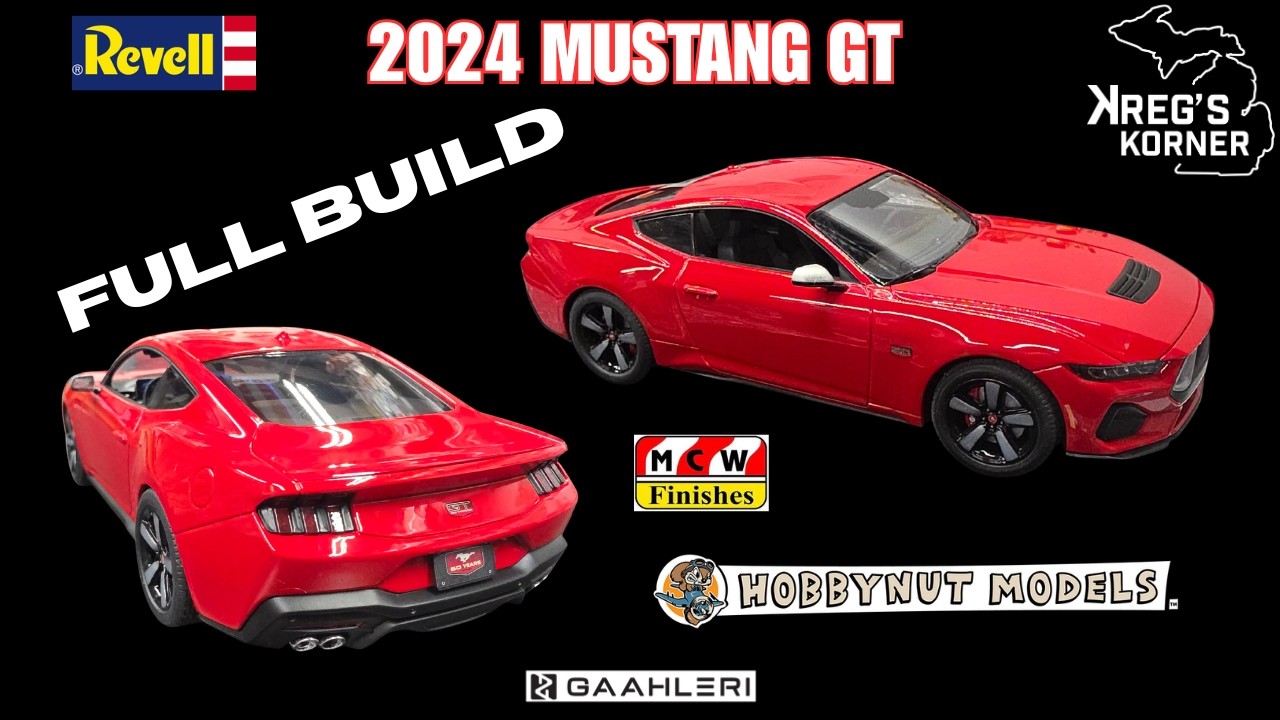 BUILDING THE REVELL 2024 MUSTANG GT. START TO FINISH! #modelcars #gaahleri #mustang #ford  #revell