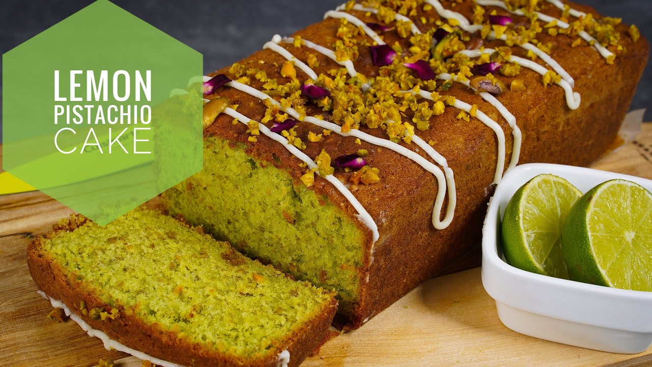 Lemon Pistachio Cake | how to make lemon pistachio loaf cake | step by step process