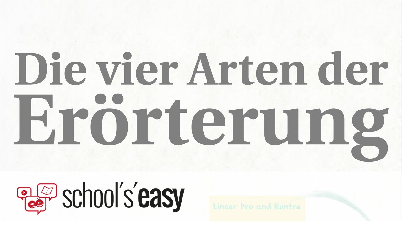 Die vier Arten der Er&ouml;rterung