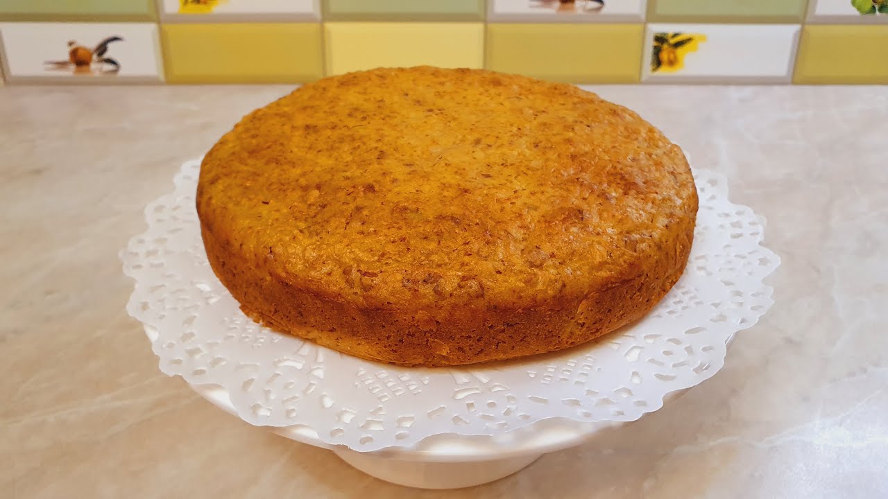 Морковно-апельсиновый пирог с грецкими орехами. (постный)