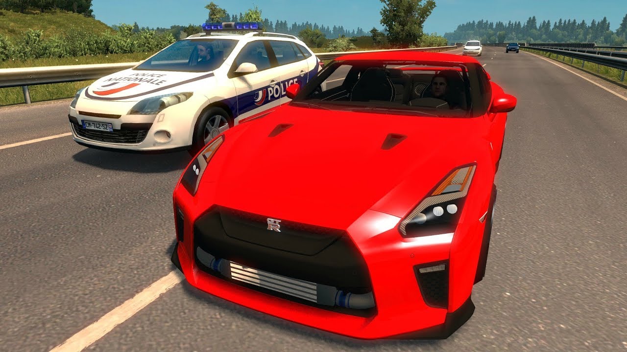 NISSAN GTR | Ruta por autopistas Europeas | ETS2