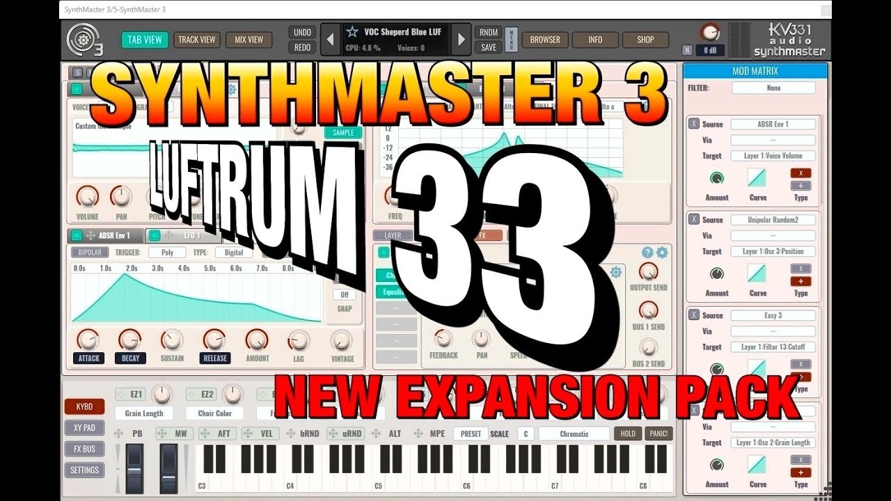 SynthMaster 3 — новый выдающийся пакет расширения от Luftrum 33 — давайте посмотрим — ПК и Mac