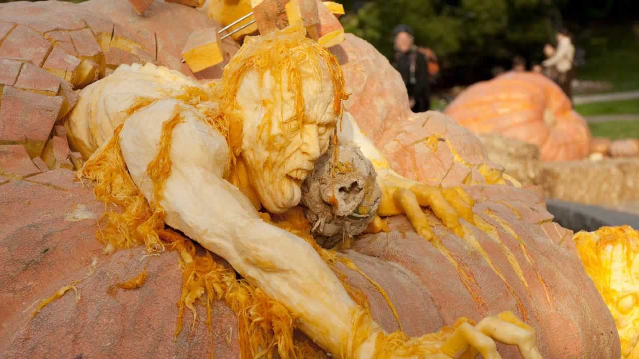 Ray Villafane's 2011 Pumpkin Sculpture at NYBG