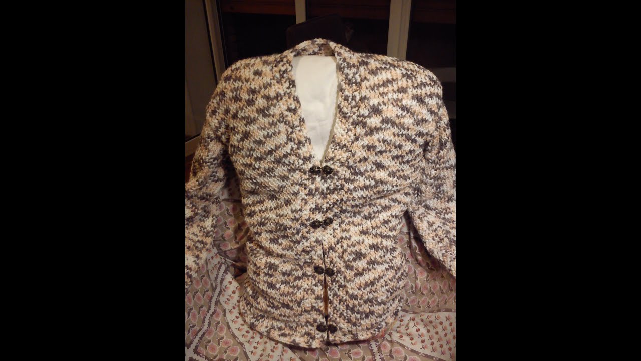 Women's V-neck Cardigan Loom Knitting