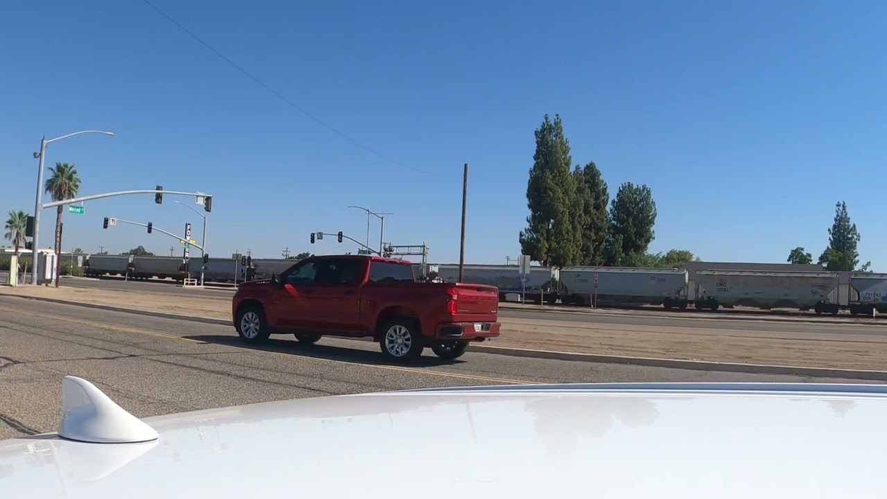 UNION PACIFIC HOPPER GRAIN TRAIN IN FOWLER CALIFORNIA 8/23/22