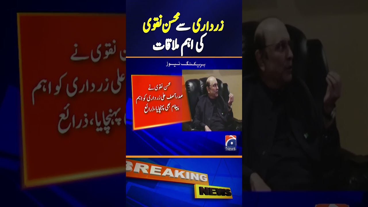 President Zardari Meets Mohsin Naqvi | Geo News