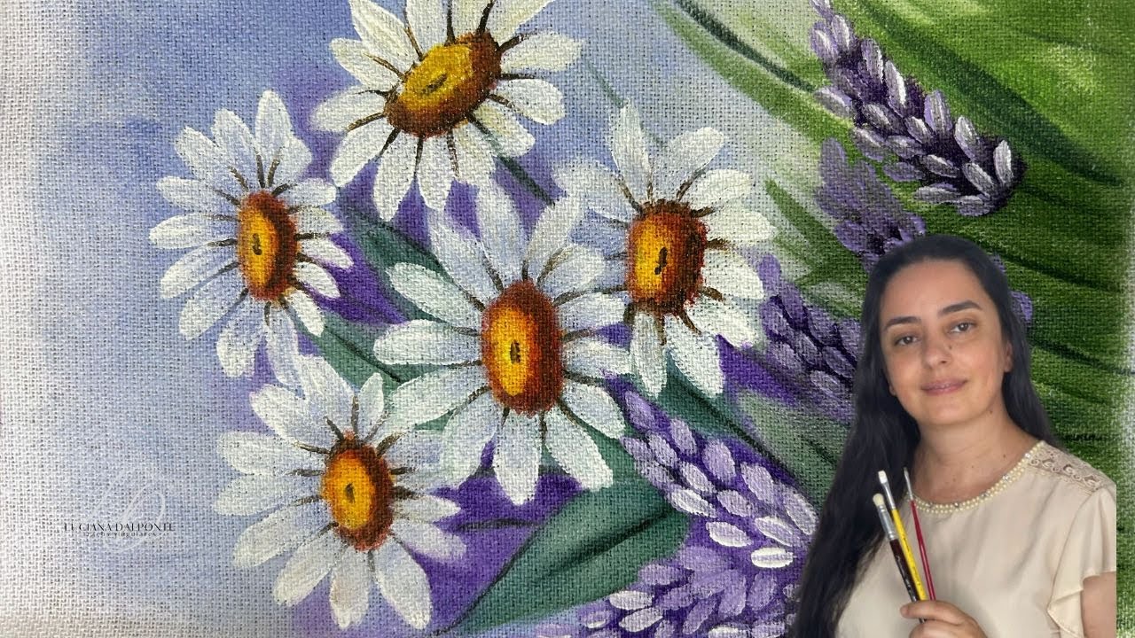 Como Pintar Margaridas e Lavandas. Luciana Dalponte