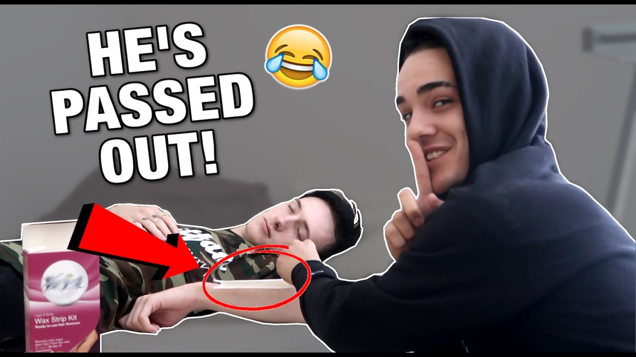 WAXING MY BROTHER IN HIS SLEEP *PRANK*