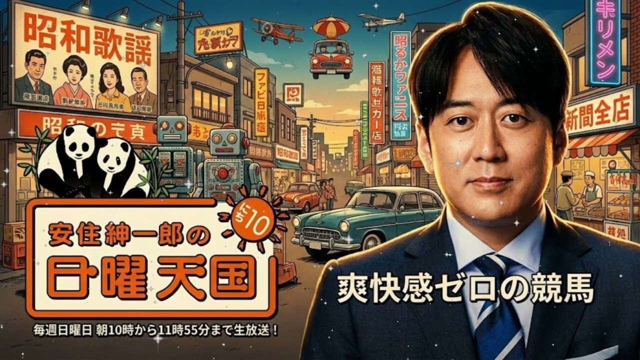 🤣【神回】安住紳一郎の日曜天国：「爽快感ゼロの競馬」実況アナが困惑する珍レース
