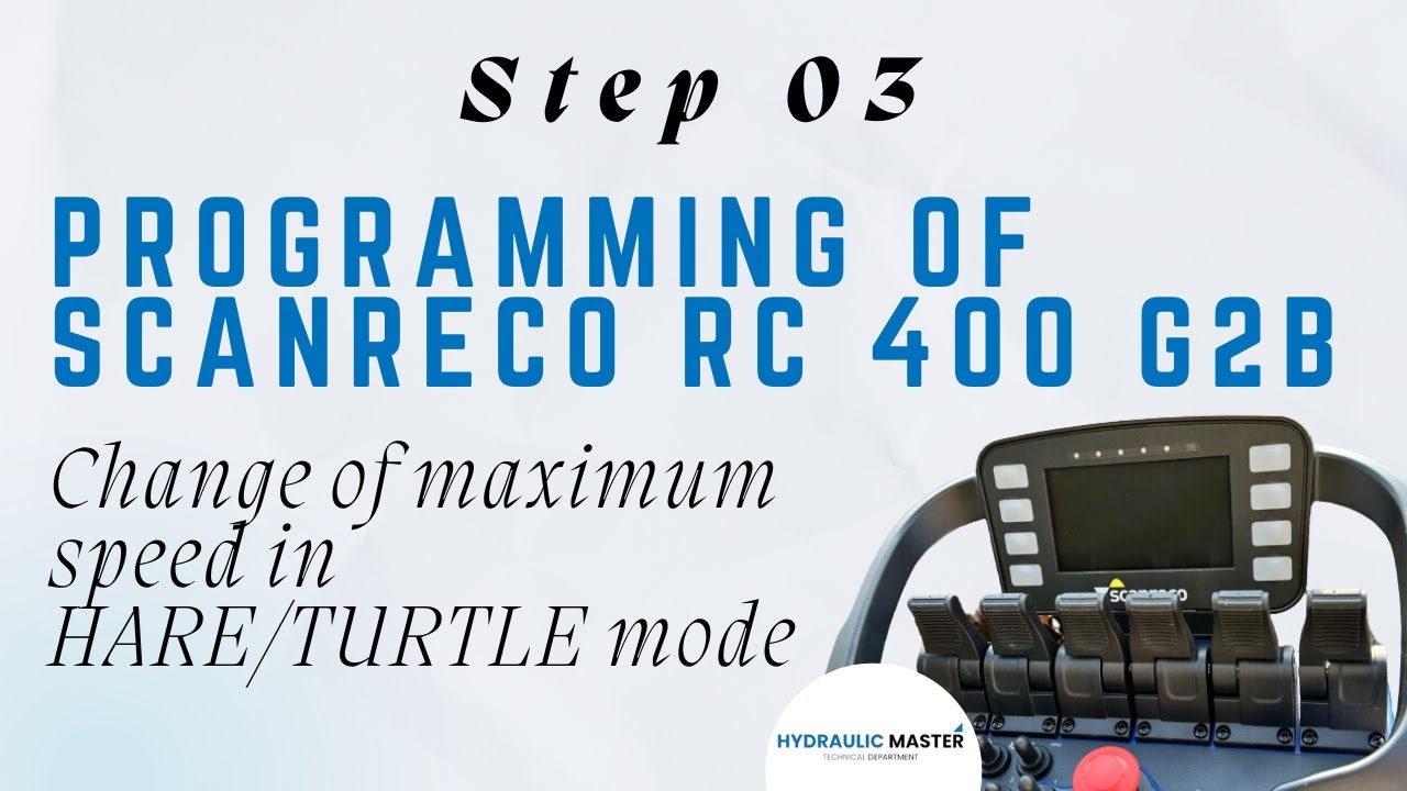 Programming of Scanreco RC 400 G2B . Step 03 Change of maximum speed in HARE/TURTLE mode