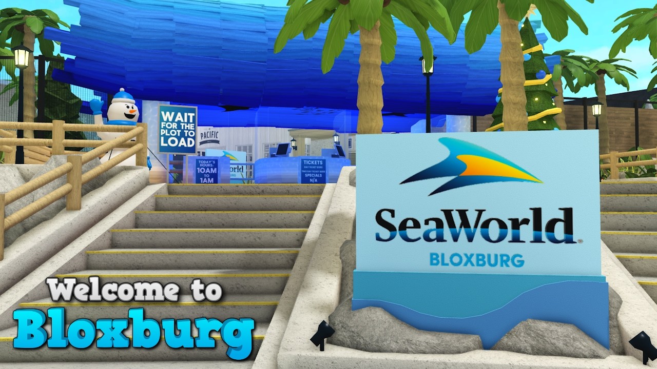HE BUILT A $4.9M+ SEAWORLD On Bloxburg! (WORKING RIDES, AQUARIUM, & MORE!) | Roblox Bloxburg