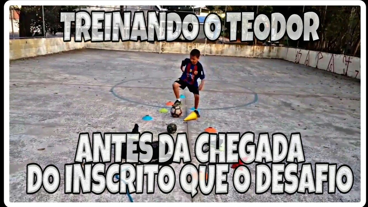 TREINANDO O TEODOR ANTES DA CHEGADA DO INSCRITO QUE O DESAFIO ⚽