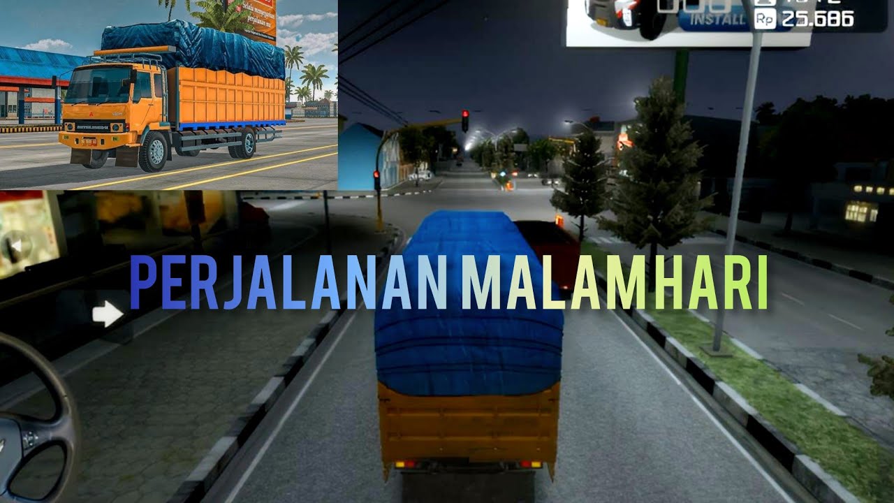 Perjalanan menuju Klaten pada malam hari#automobile #bustelolet #bussid 